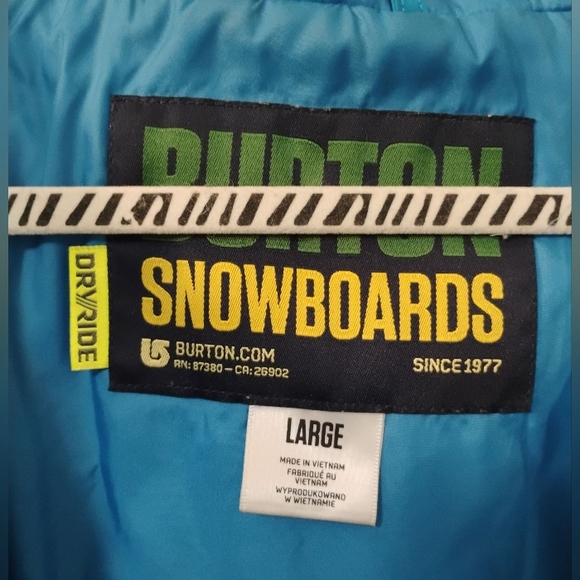 Burton Vibrant Blue Men's Ski Jacket - Picture 14 of 16